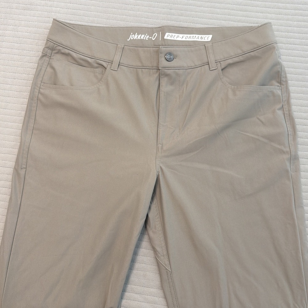 johnnie o prep formance pants mens 34x32 Beige Khaki Casual - Picture 3 of 8